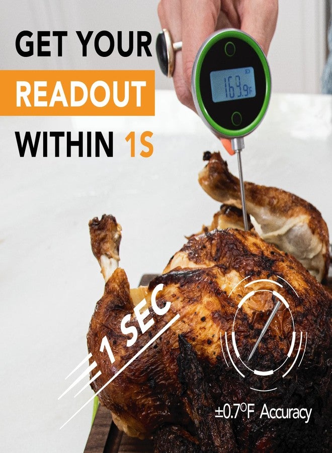 ChefsTemp Pocket Pro 1-Second Instant Read Digital Meat Thermometer Rechargeable for Grilling, Food, BBQ, Kitchen Cooking, Oil Deep Frying & Candy (Lime Zest) - Image 3
